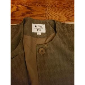 Kasper Women's Career  Lined Green  Skirt Suit Size 612